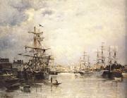 Stanislas Lepine The Port of Caen France oil painting reproduction